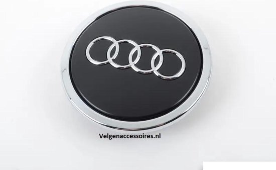 AUDI naafdoppen 69 mm Zwart set van 4 - 4B0601170A