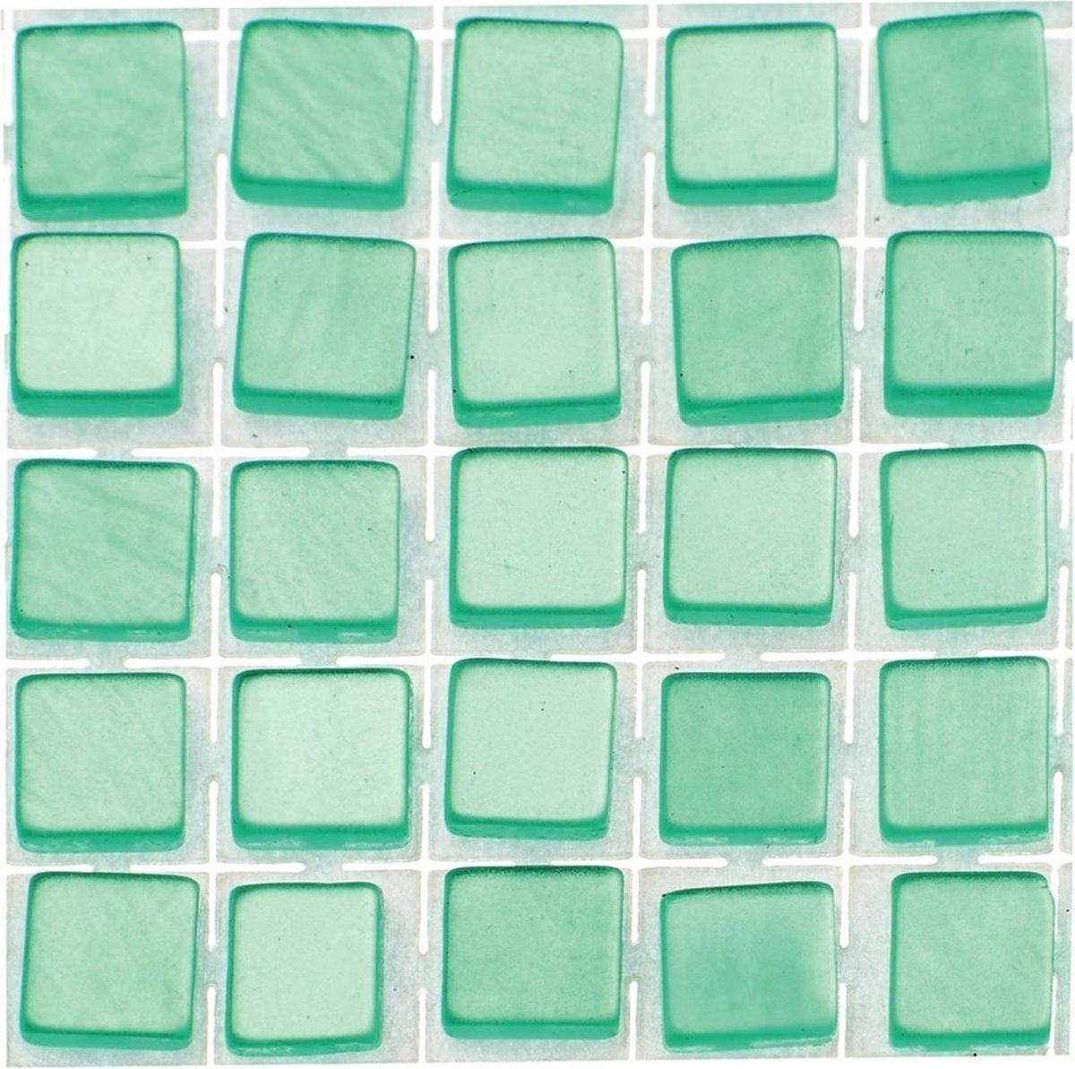 Glorex Hobby 714x stuks mozaieken maken steentjes/tegels kleur turquoise met formaat 5 x 5 x 2 mm