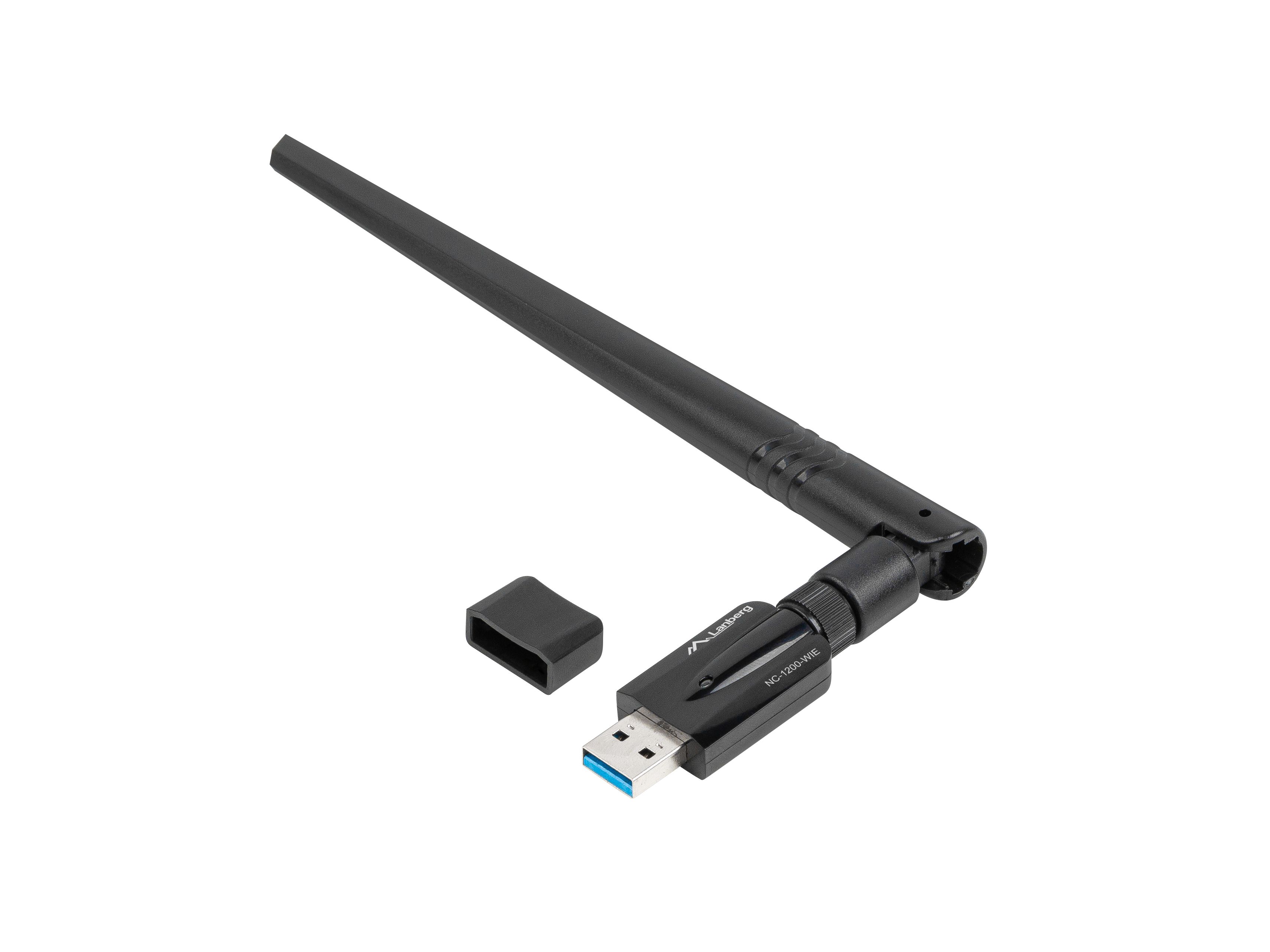Lanberg NC-1200-WIE - USB WiFi Adapter - 1200 Mbps - Dual-Band