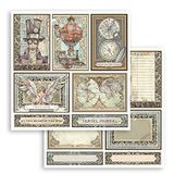 STAMPERIA INTERNATIONAL, KFT SBB750 Sir-Vagabond dubbelzijdig scrapbooking-papier, 31,5 x 30,5 cm