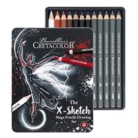 Cretacolor De X-Sketch Mega Potloden Tekenset, Kunstenaar Potloden Tekenen en Schetsen Set, 1 Stuk (Pack van 1)