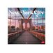 Legami Wandkalender 2027, New York, grote wandkalender, 12 maanden en jaarplanner, in 6 talen, ruimte voor notities, sterrenbeelden, internationale feestdagen, 30 x 29 cm