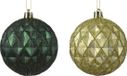 Decoris Bol Kerstbal kunststof d8 cm groen a2 kerst