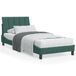 Maison Exclusive - Cadre de lit Hanko, vert foncé, 90 x 190 cm, velours