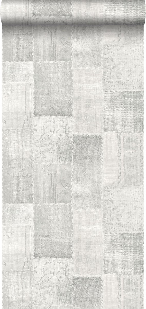 Esta Home behang kelim patchwork grijs - 148329 - 53 x 1005 cm