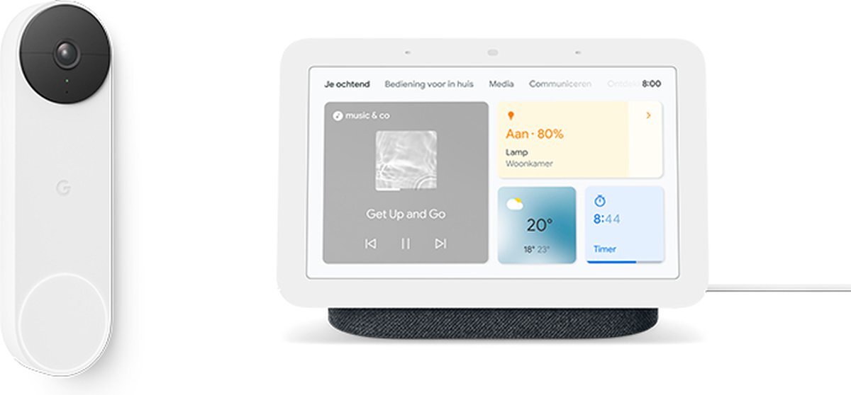 Google Doorbell - Draadloos - Batterij - Hub - Charcoal