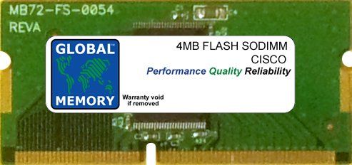 GLOBAL MEMORY 4MB FLASH SODIMM GEHEUGEN RAM VOOR CISCO 871 / 871W / 876 ADSL / 877 ADSL / 878 / 878W ROUTERS (MEM870-4F)