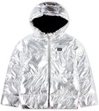 Levi's® Kids Core Batwing Puffer Jas Zilver Metallic Polyester Waterdicht Kort