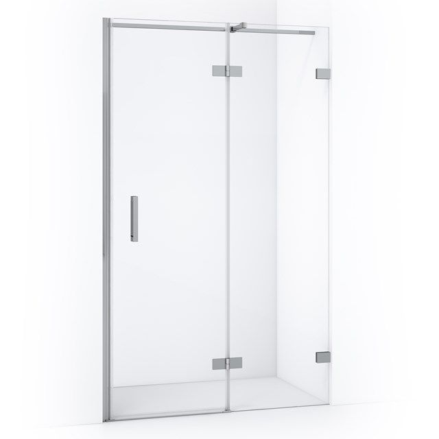Maxaro Douchedeur Diamond 120cm 8mm Helder Veiligheidsglas Chroom