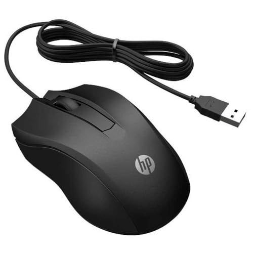 HP 100 Muis (Bedraad USB) Zwart