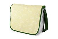 Bonamaison Digitaal bedrukte Messenger schooltas met kaki riem voor studenten, crossbody tas, koerierstas, schoudertas voor kinderen, meisjes, jongens, maat: 29x36 cm