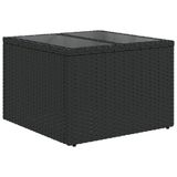 vidaXL 7-delige loungeset met kussens, polyrattan, zwart