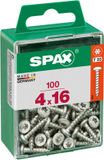 Spax Torx Houtschroef Bolle kop - 4.0x16mm - T10 - 100 stuks