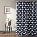 Lush Decor Walvis douchegordijn - stof oceaan vis dier print ontwerp voor kinderen, 182 x 182 cm, marineblauw