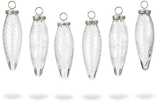 LOBERON Kerstversiering set van 6 Loulay helder