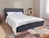 Mobilier Goyave Lit coffre queen size 160x200 en tissu gris