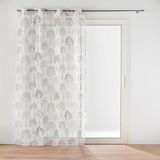 Douceur d'intérieur Palmea Printed Voile Eyelet Curtain (140 x 240 cm) Natural