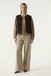 Garcia Pantalon Coupe Large Taille Haute Marron XXL