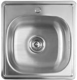 Aqualine Spoelbakken - Spoelbak 48x48 cm, rvs AQ4848B