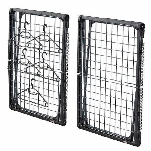 Leifheit Droogrek Pegasus 200 Solid Zwart - 20 m drooglengte - incl. houders voor klein wasgoed en 5 kledinghangers