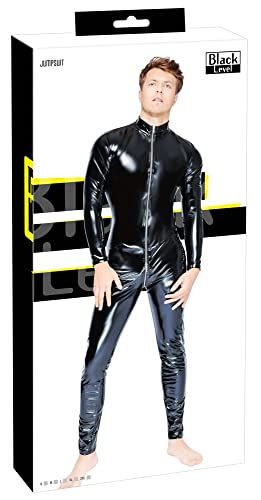 Black Level Vinyl Jumpsuit Zwart L