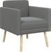 vidaXL Fauteuil Anthracite velours