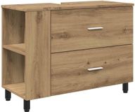 vidaXL Badkamer Vaniteitsunit Artisanaal Eiken 80 x 35 x 60 cm