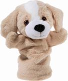 Heunec Pluche honden handpop - 25 cm - Beige