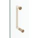 Viefe FASE Ensemble de boutons de porte de douche en aluminium, Ø 23 mm - laiton foncé brossé