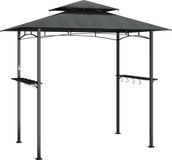 vidaXL Barbecue-overkapping 240x150x243 cm staal antracietkleurig