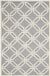 Safavieh Cambridge Collectie CAM311 Vloerkleed, Wol, Handgetuft, Donkergrijs & Ivoor, 152 x 244 cm
