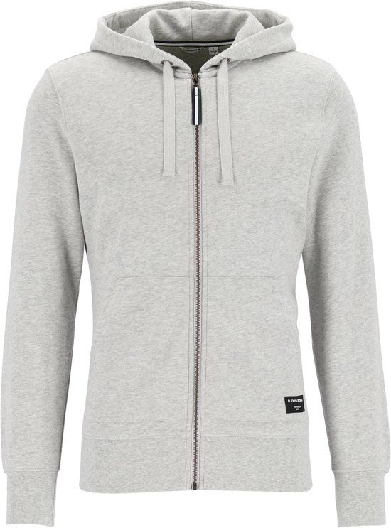 Björn Borg hoodie jacket - heren sweatvest dik - lichtgrijs melange