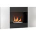 Cheminée à l'éthanol 0,9 l murale en acier inoxydable, 100x15x54 cm, noir et argent