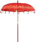 vidaXL Balinese Parasol Rood 215 x 215 x 260 cm Katoen