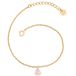 Glanzstücke München Armband 925 zilver roze rozenkwarts hartje ankerschakel 17 cm