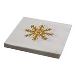 Morigami, Servet standaardformaat, vouw 1/4, kant, kerstvlokken, 50 servetten