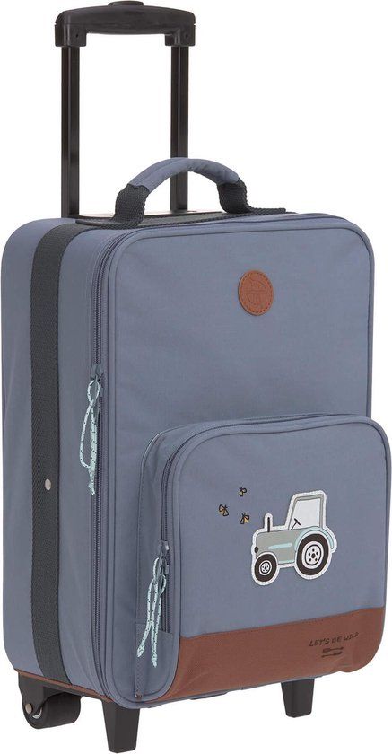 Lässig 4Kids Trolley kinderkoffer Adventure Tractor - blauw - 46 cm