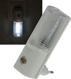 ChiliTec Veilleuse LED avec capteur jour/nuit, 230V, avec LED blanches, seulement 1W
