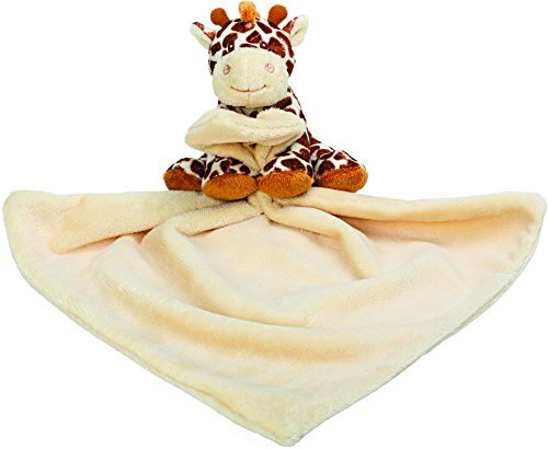 Suki Gifts 10106 Jungle Friends Bing Giraffe rammeldoek, 30 cm, wit