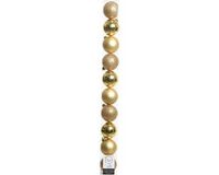 Decoris Boules de Noël Plastique Or 6cm Luxe Glitter Set Sapin de Noël