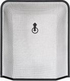 Merkloos / Sans marque Relaxdays Haardscherm Metaal - 61 x 54 cm - Vonkenscherm - Ringgreep - Kachelhek