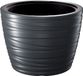 Prosperplast Plantenpot/bloempot Amazing - buiten/binnen - kunststof - antraciet - D37 x H28 cm