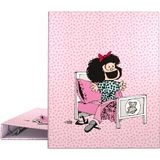 Grafoplás Mafalda Morning Ringband, 4 gemengde ringen, 25 mm, voelt zacht aan, FSC-gecertificeerd, hardcover, perfect schoolmateriaal