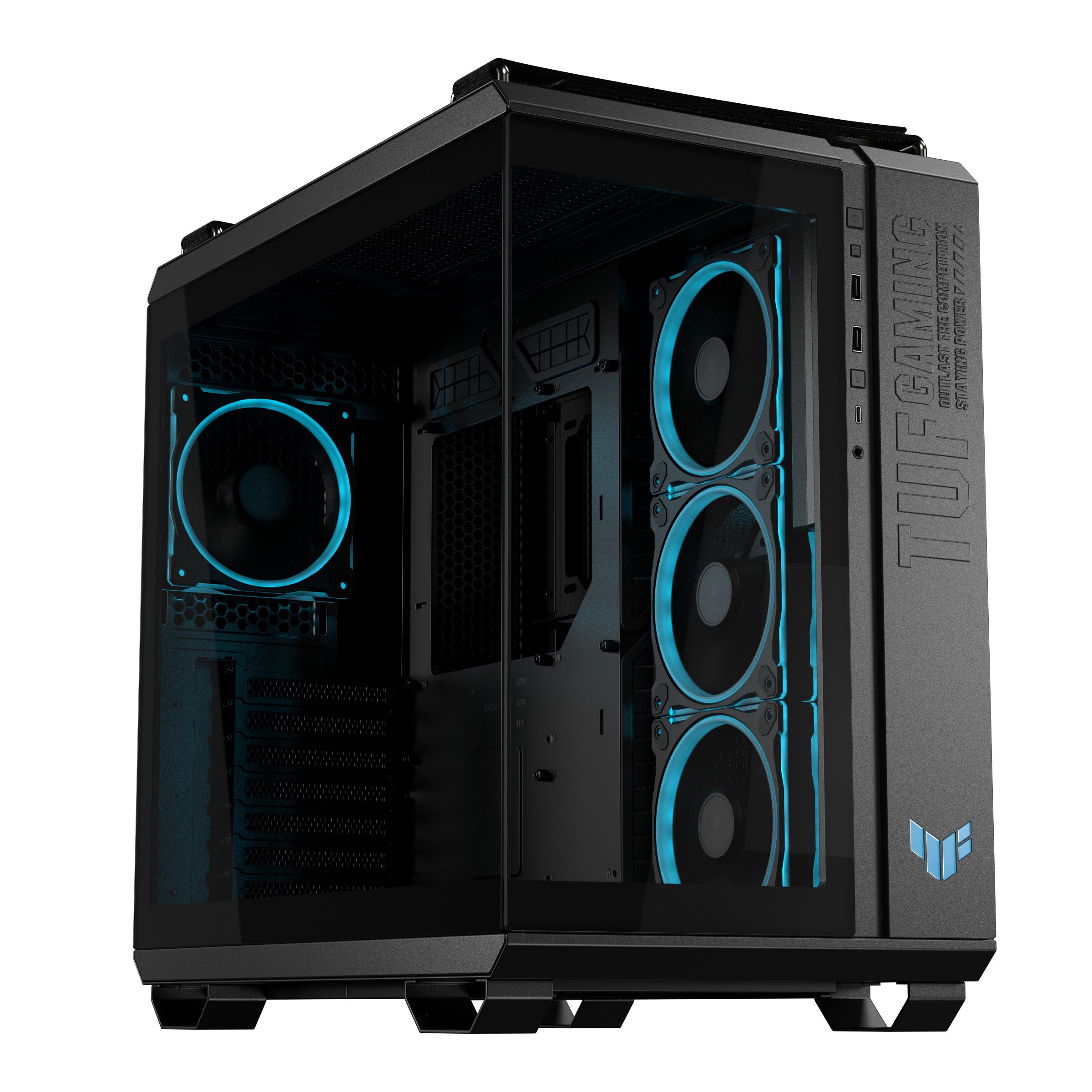 ASUS TUF Gaming GT502 Horizon TG ARGB Black Midi Tower Zwart PC Case