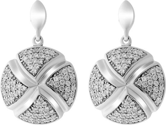 Orphelia Oorbel Circle Zirconium Sterling Zilver 925