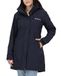 Deproc Active Korte winterparka voor dames, met afneembare capuchon, gevoerd, waterdicht, weerbestendig, winddicht, parka MONTREAL LANG, marineblauw, 44, Navy Blauw