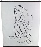 HD Collection Wanddoek Zwart 140x2x170cm