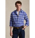 Polo Ralph Lauren Chemise Oxford à Carreaux Custom Fit Bleue pour Homme