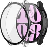 Strap-it Hard case hoesje met glas - geschikt voor Samsung Galaxy Watch 6 40mm - transparante hoes met screen protector