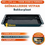 ICQN Oven Bakplaat - 455x375x30 mm - Geëmailleerd
